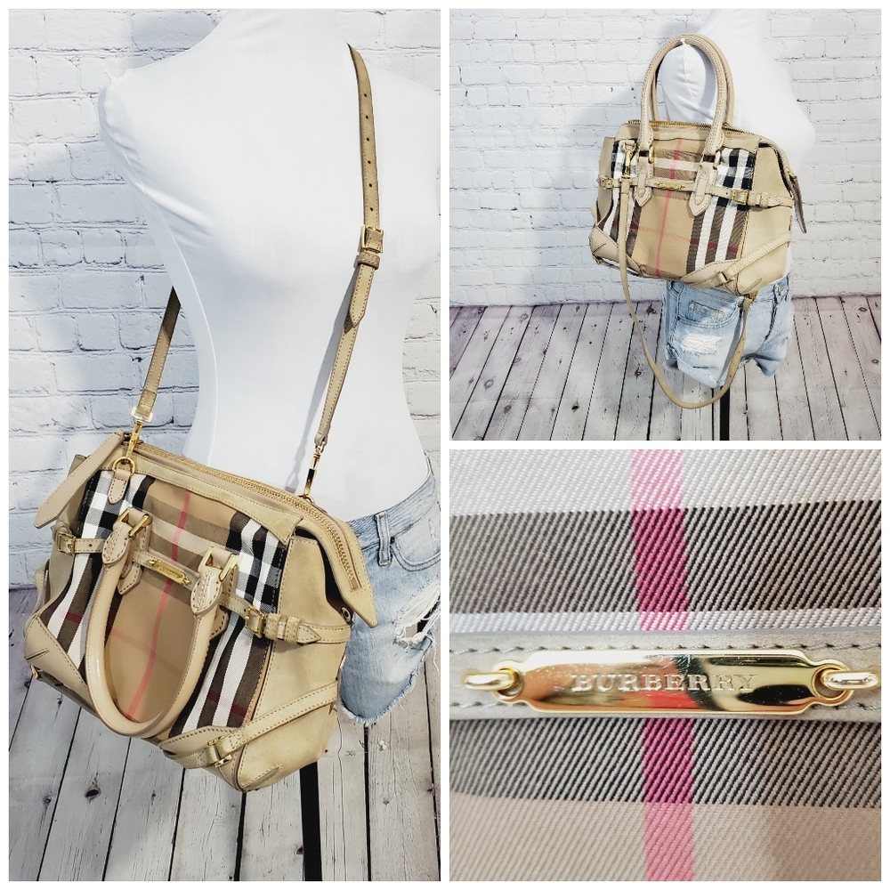 Burberry  bridle house check beige tote crossbody